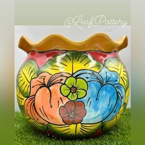 Betty Talavera Handmade Multi Colored Ceramic Planter Pot